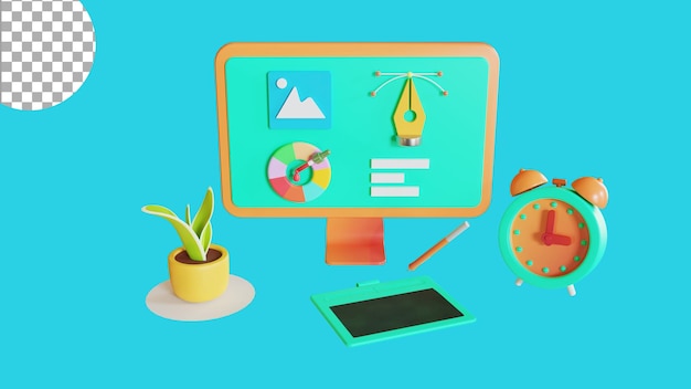 Illustrazione 3D per la grafica