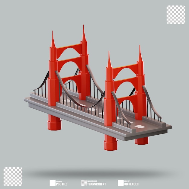 Illustrazione 3D Ponte 3