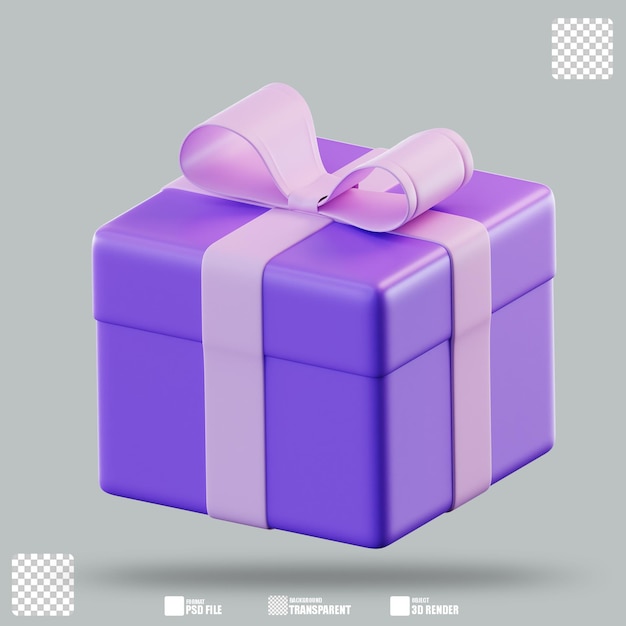Illustrazione 3D regalo per il Cyber Monday