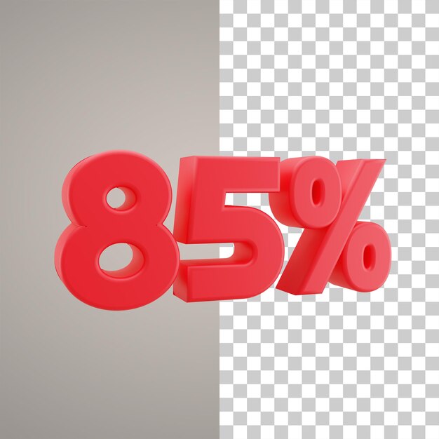 Illustrazione 3D sconto 85 percento