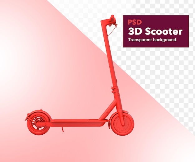 Illustrazione 3D Scooter elettrico