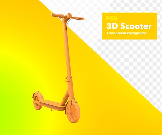 Illustrazione 3D Scooter elettrico