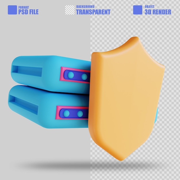 illustrazione 3D sicurezza del sistema 2
