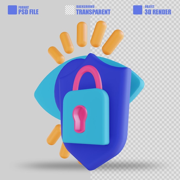 illustrazione 3D sicurezza della scansione oculare 2