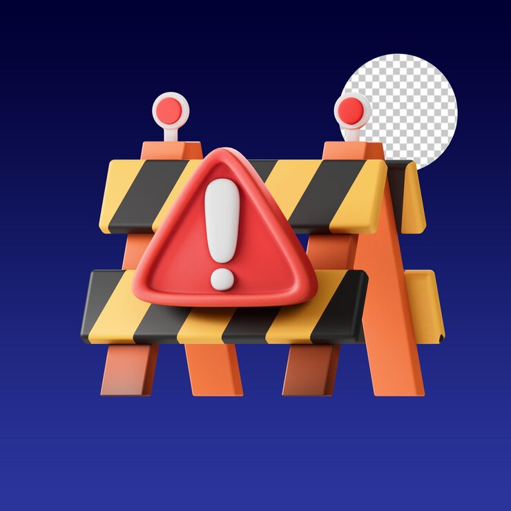 PSD illustrazione 3d sotto costruzione