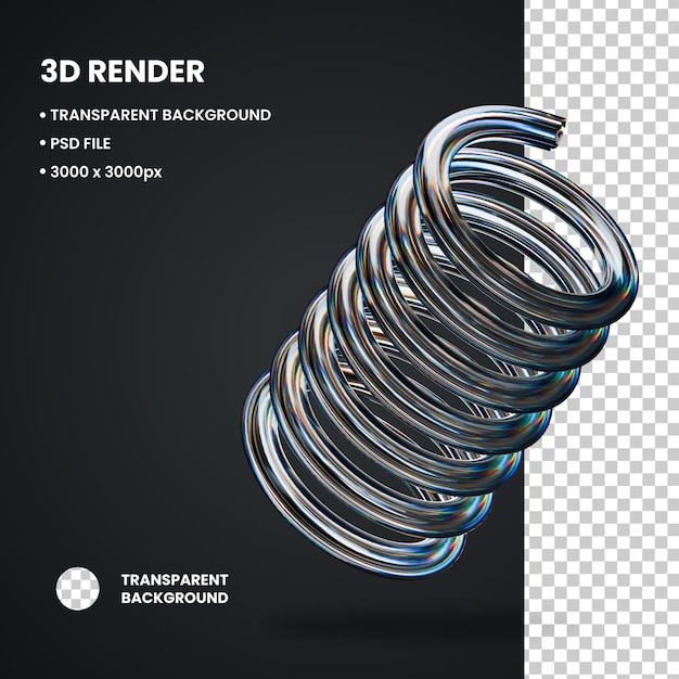 Illustrazione 3D Spring Abstract Shape