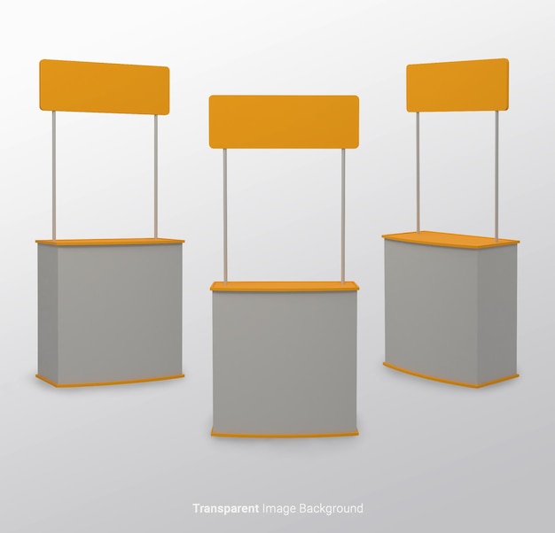 illustrazione 3d Tabella Branding mokeup del prodotto con rendering 3d su uno sfondo bianco isolato