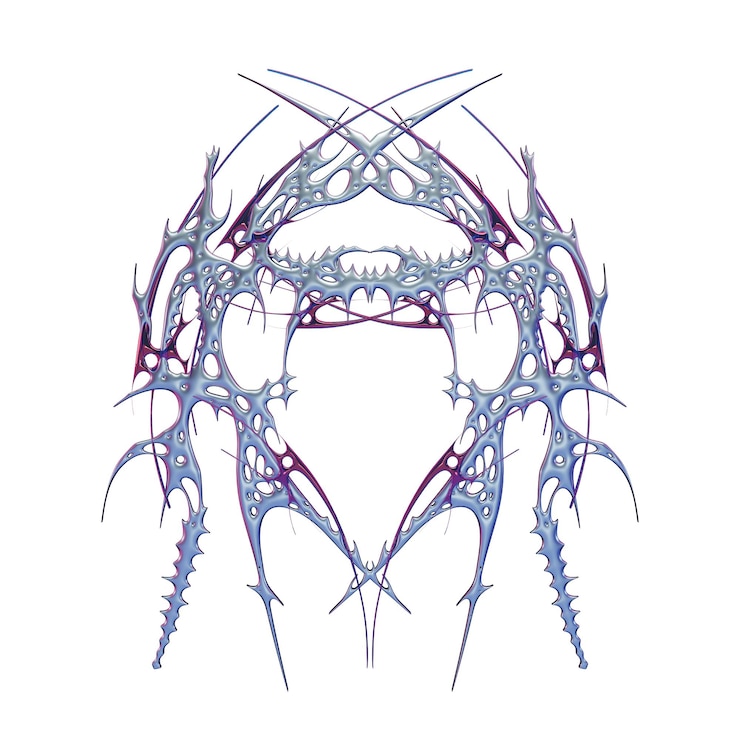 PSD illustrazione a cromo di cybersigil