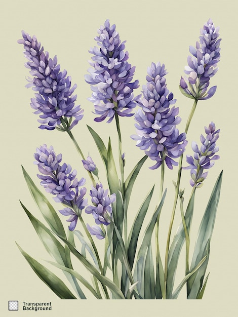 Illustrazione ad acquerello a lavanda