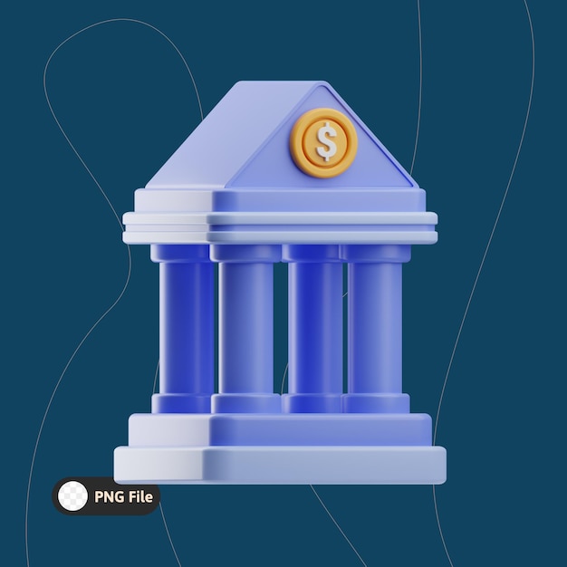 illustrazione bancaria 3d