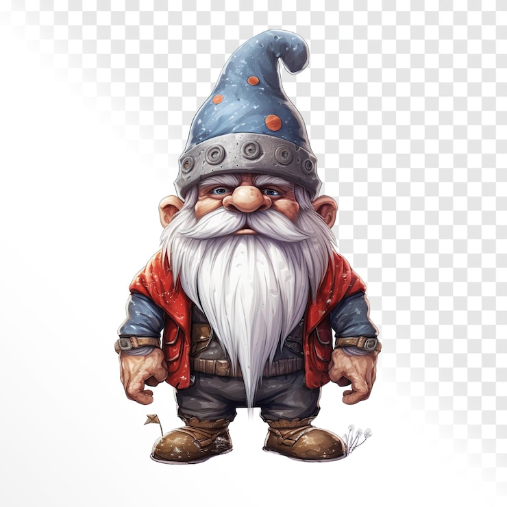 PSD illustrazione cappello di gnomo carino isolato su uno sfondo trasparente