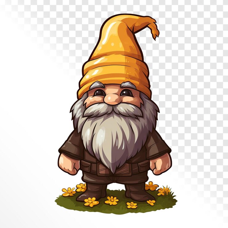 PSD illustrazione cappello di gnomo carino isolato su uno sfondo trasparente
