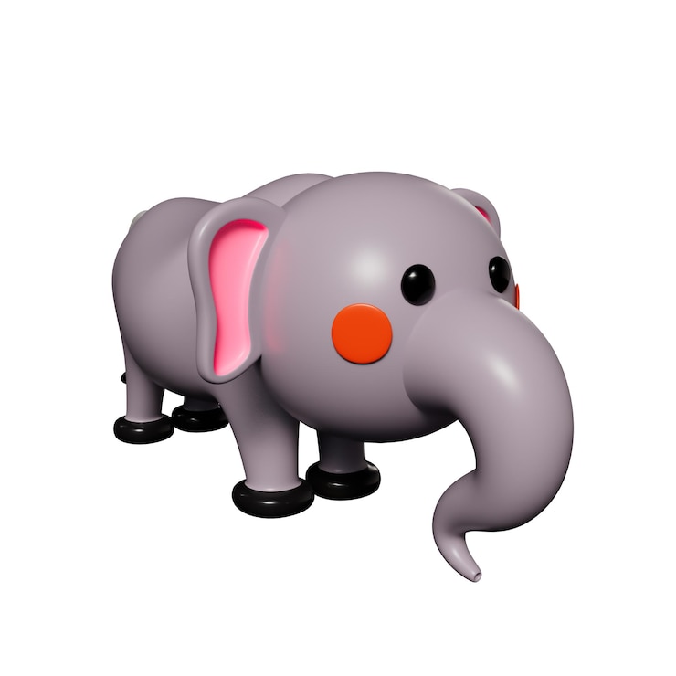 PSD illustrazione degli animali dell'africa 3d