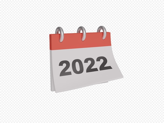 Illustrazione del calendario 3d con sfondo trasparente