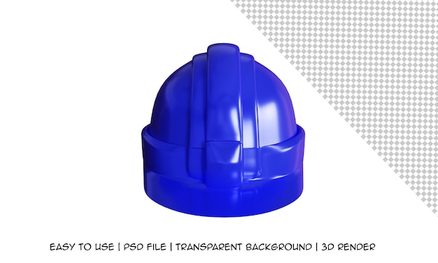 Illustrazione del casco di sicurezza 3d lowpoly