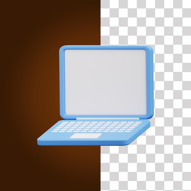 Illustrazione del computer portatile 3D