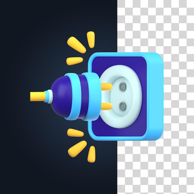 Illustrazione del connettore a spina 3D