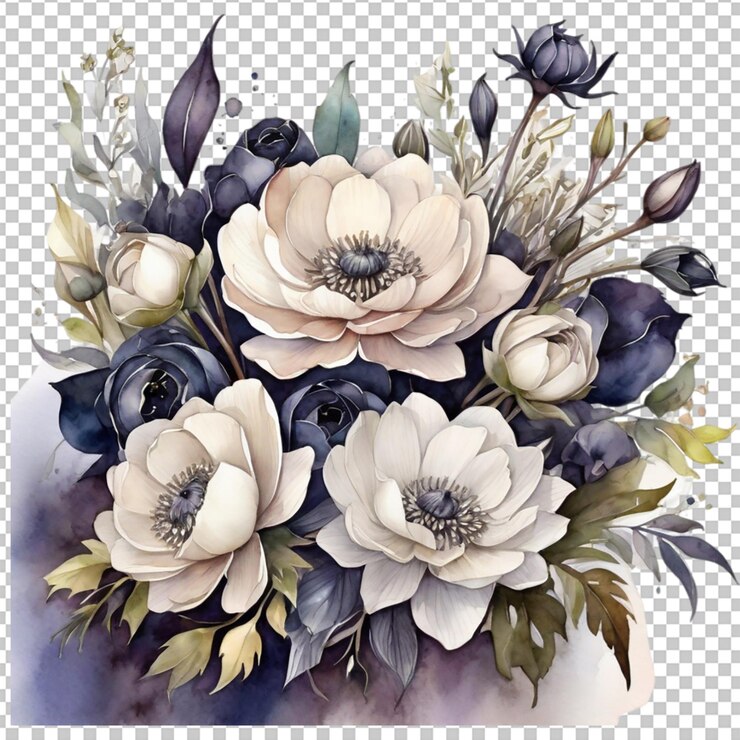 PSD illustrazione del fiore dell'acquerello