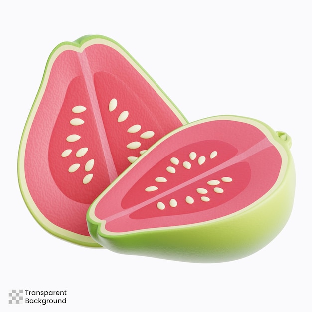 Illustrazione del frutto della guava 3d