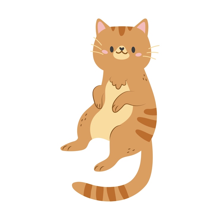 PSD illustrazione del gatto kawaii
