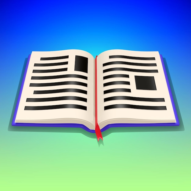 Illustrazione del libro aperto