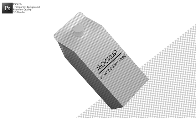 Illustrazione del modello della scatola del latte 3d