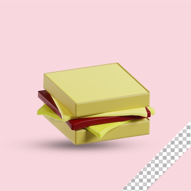 Illustrazione del panino 3D