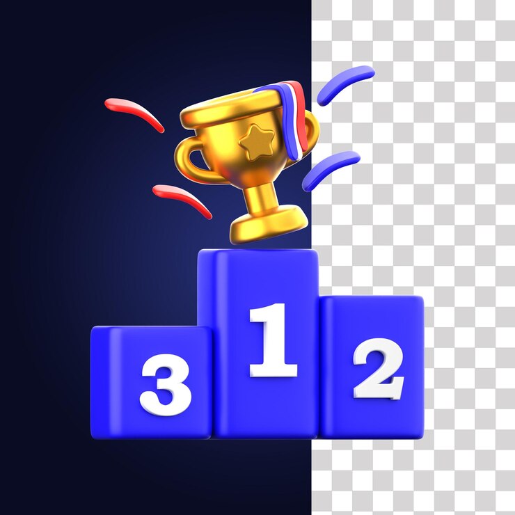 PSD illustrazione del premio campione 3d