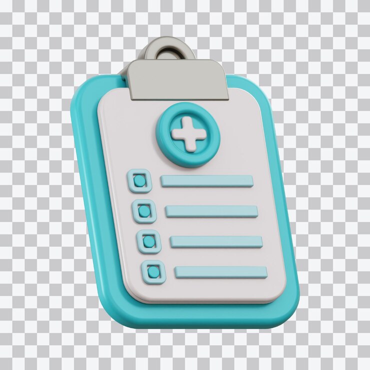 PSD illustrazione del rapporto medico 3d