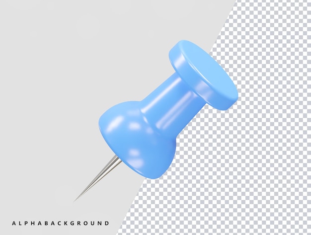 Illustrazione del rendering 3d dell'elemento icona pin