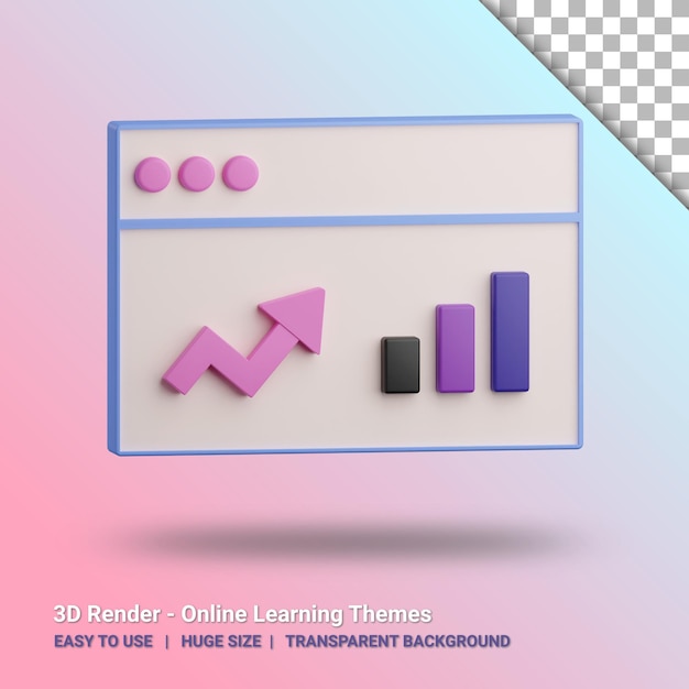 Illustrazione del report 3D con sfondo trasparente