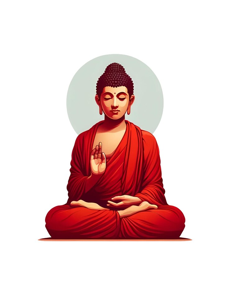 PSD illustrazione del ritratto di gautama buddha
