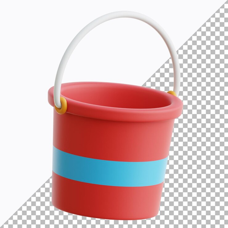 PSD illustrazione del secchio 3d