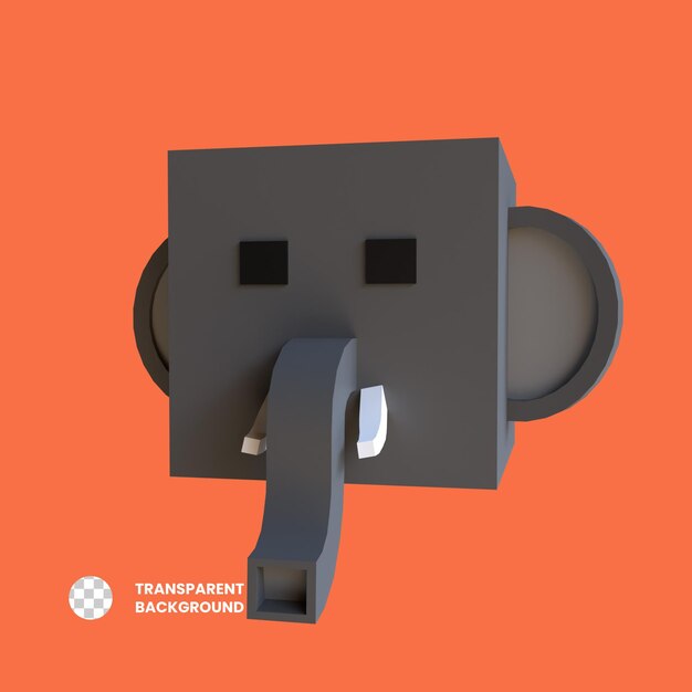 illustrazione dell'elefante dell'oggetto 3d