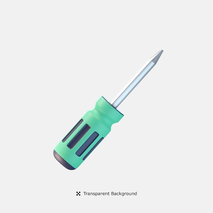 PSD illustrazione dell'icona 3d del cacciavite