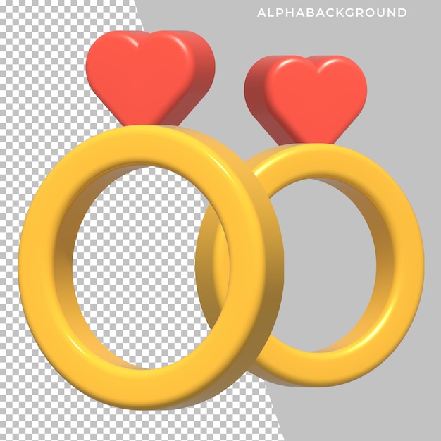 Illustrazione dell'icona 3D dell'anello