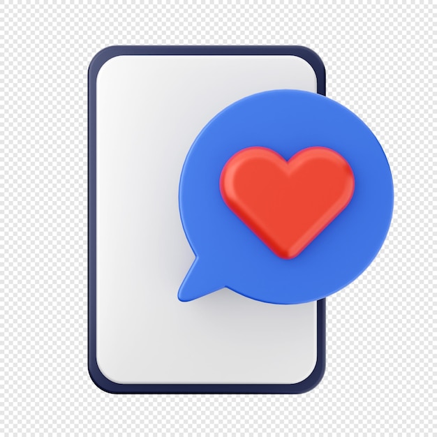 Illustrazione dell'icona dei social media 3D