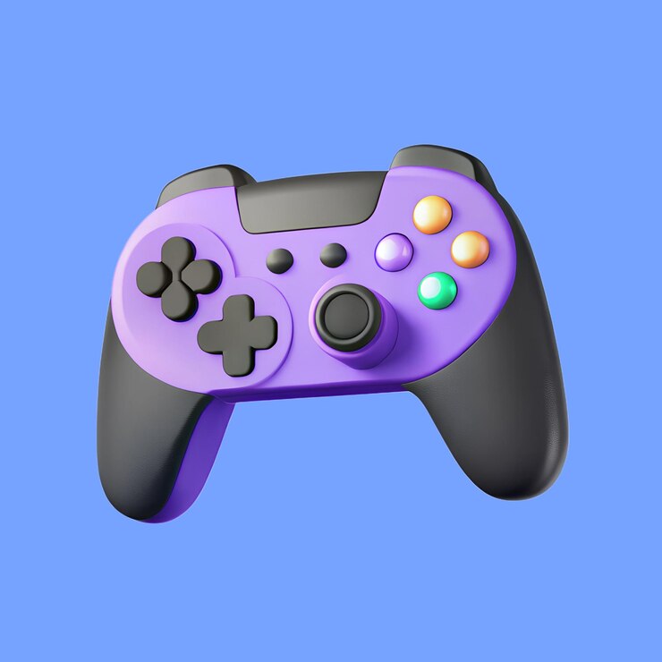 PSD illustrazione dell'icona del controller di gioco 3d