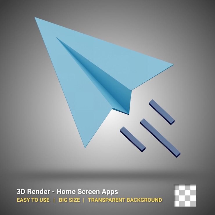 PSD illustrazione dell'icona del piano 3d con disegno isolato