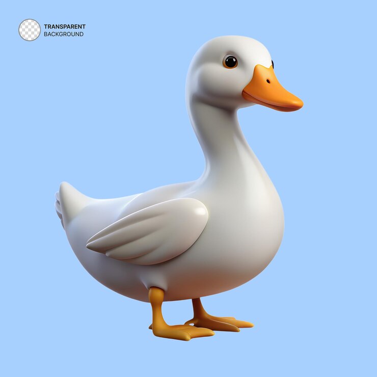 PSD illustrazione dell'icona dell'anatra 3d