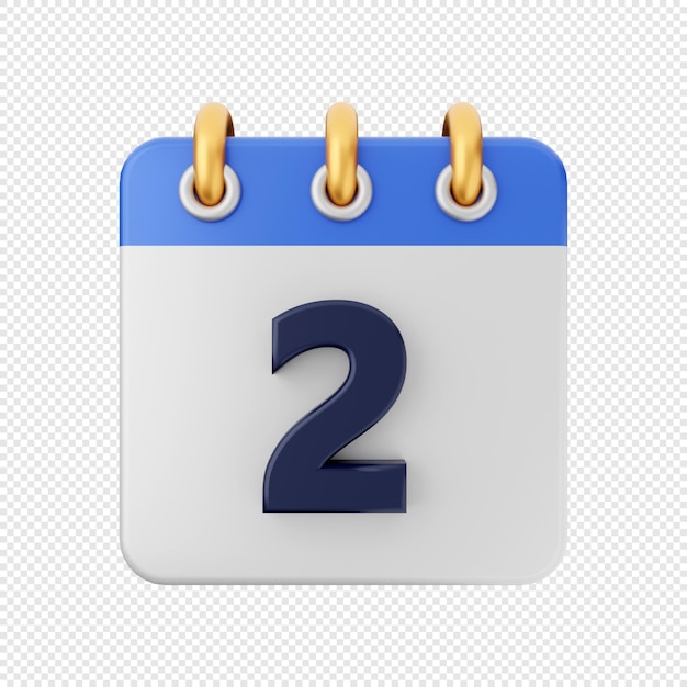 Illustrazione dell'icona della pianificazione della data del calendario 3D
