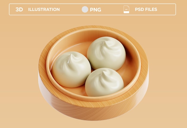 Illustrazione dell'oggetto 3D Dimsum