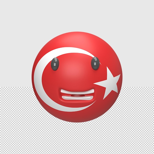 Illustrazione dell'oggetto renderizzato palla di paese 3D della Turchia