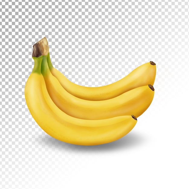 Illustrazione della banana trasparente isolata