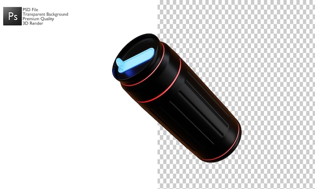 Illustrazione della bottiglia della bevanda sportiva 3D