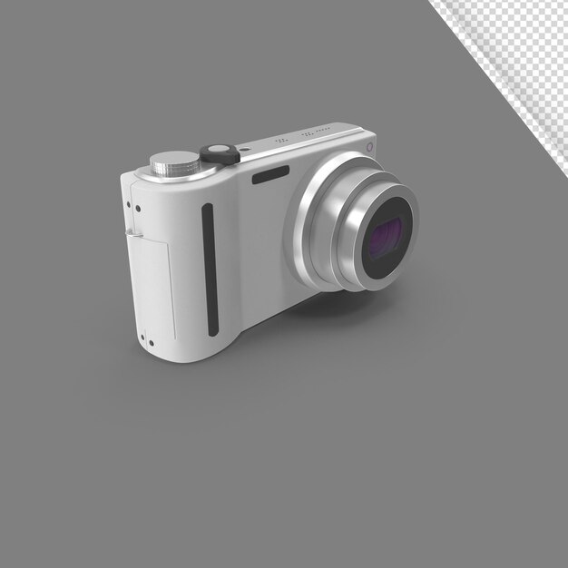 Illustrazione della fotocamera 3D con sfondo trasparente