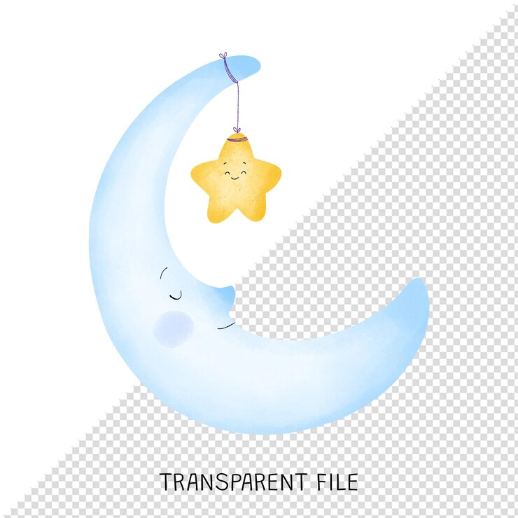 Illustrazione della luna e delle stelle Carino disegno a mano