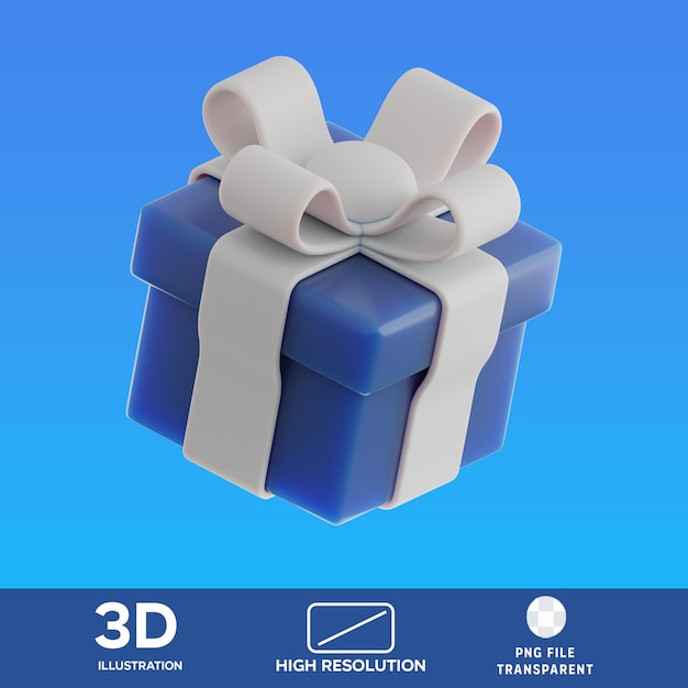Illustrazione della scatola regalo PSD 3D