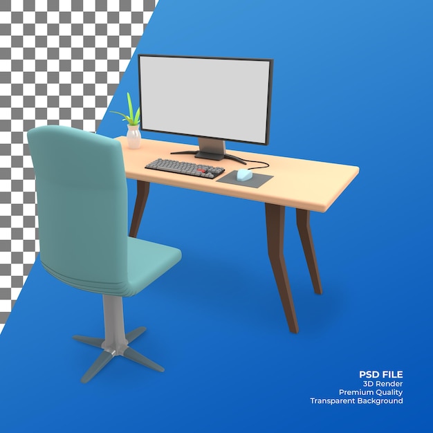 Illustrazione della tabella dell'area di lavoro di rendering 3D