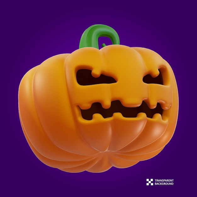 ILLUSTRAZIONE DELLA ZUCCA DI HALLOWEEN RENDERING 3D